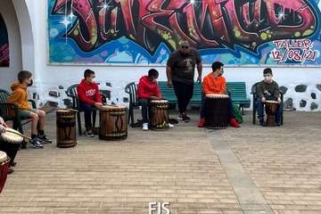 Taller de percusión africana en la Casa de la Juventud de Telde/Francisco Javier Santana.